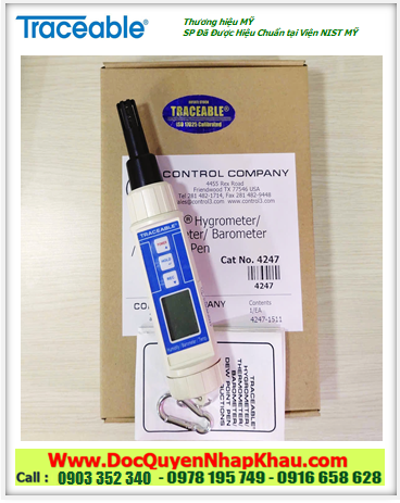 Traceable 4247, Bút đo độ ẩm 10%RH đến 95%RH Traceable @ 4247 Traceable Thermometer Hygrometer Dew Point Pen